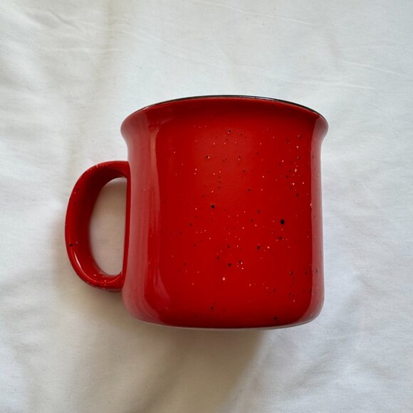 EUC Red "Uplift Someone" Ceramic Coffee Mug, With White & Black Speckles - Picture 5 of 6